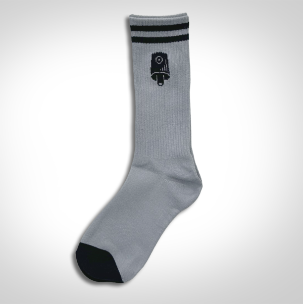 Grey Socks with Black Stripes NY Cap Icon